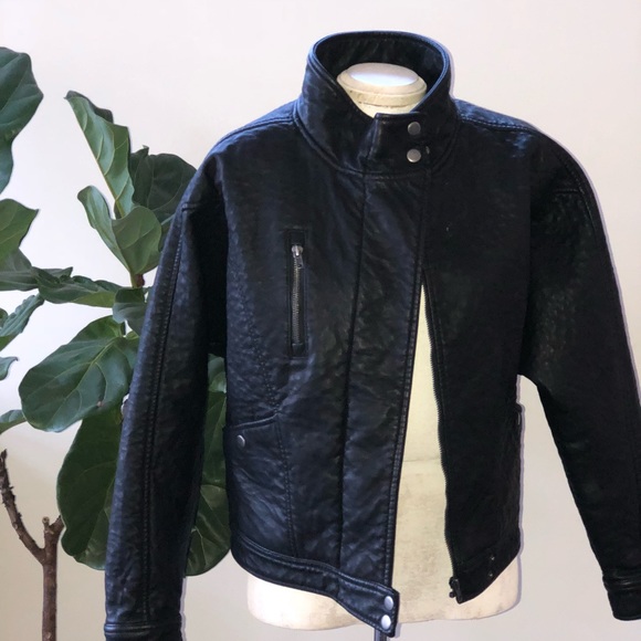 Silence + Noise Etienne Pebbled Faux Leather Coat - Picture 4 of 8